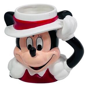 Disney Minnie Mouse Mug with Hat Ceramic Cup Coffee Tea Disneyland Collectable